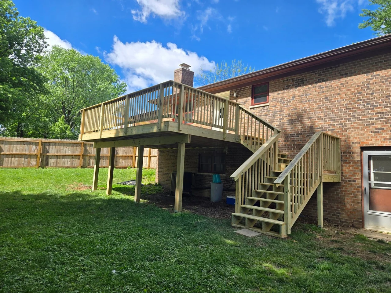 Outdoor deck and living area