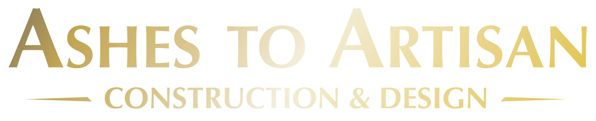 Ashes to Artisan Construction & Design Wordmark Logo